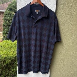 The Foundry Supply Co. Men's Navy Blue Diamond Polo Shirt 👕